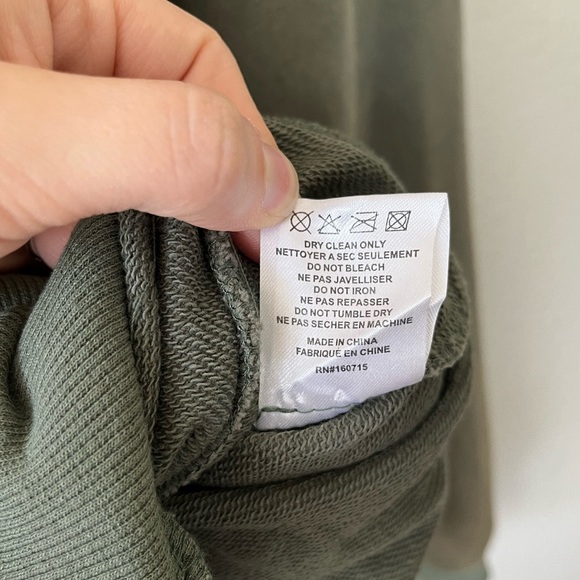 NWT RETROFETE Desreen Asymmetrical Sweater Dress in Army Green Women's Size XS - Picture 13 of 16